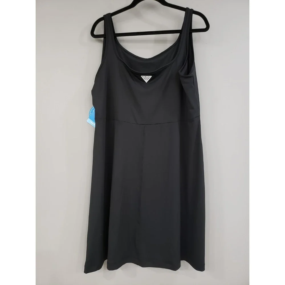 COLUMBIA PFG Freezer III Dress Plus 1X Black Tank Performance Activewear UPF 50+ - Picture 5 of 5